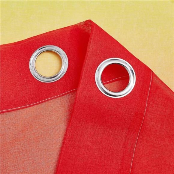 Colorful Curtains Rainbow Sheer Curtains for Bedroom Girls Room Decor, Ombre - Picture 2 of 6